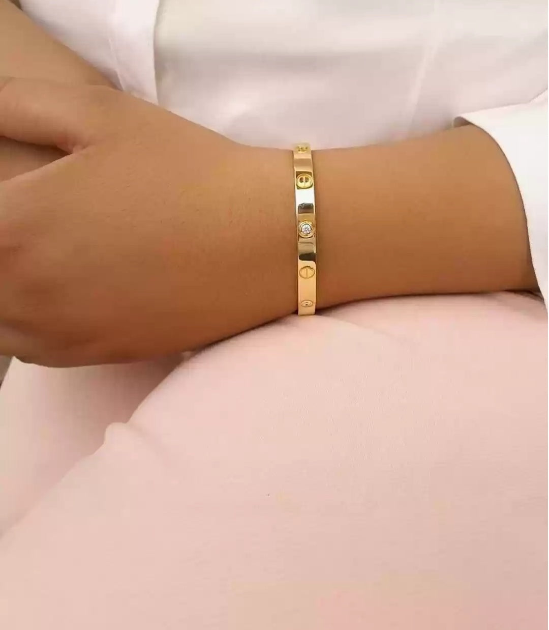 Love Bracelet with Zirconia Stones