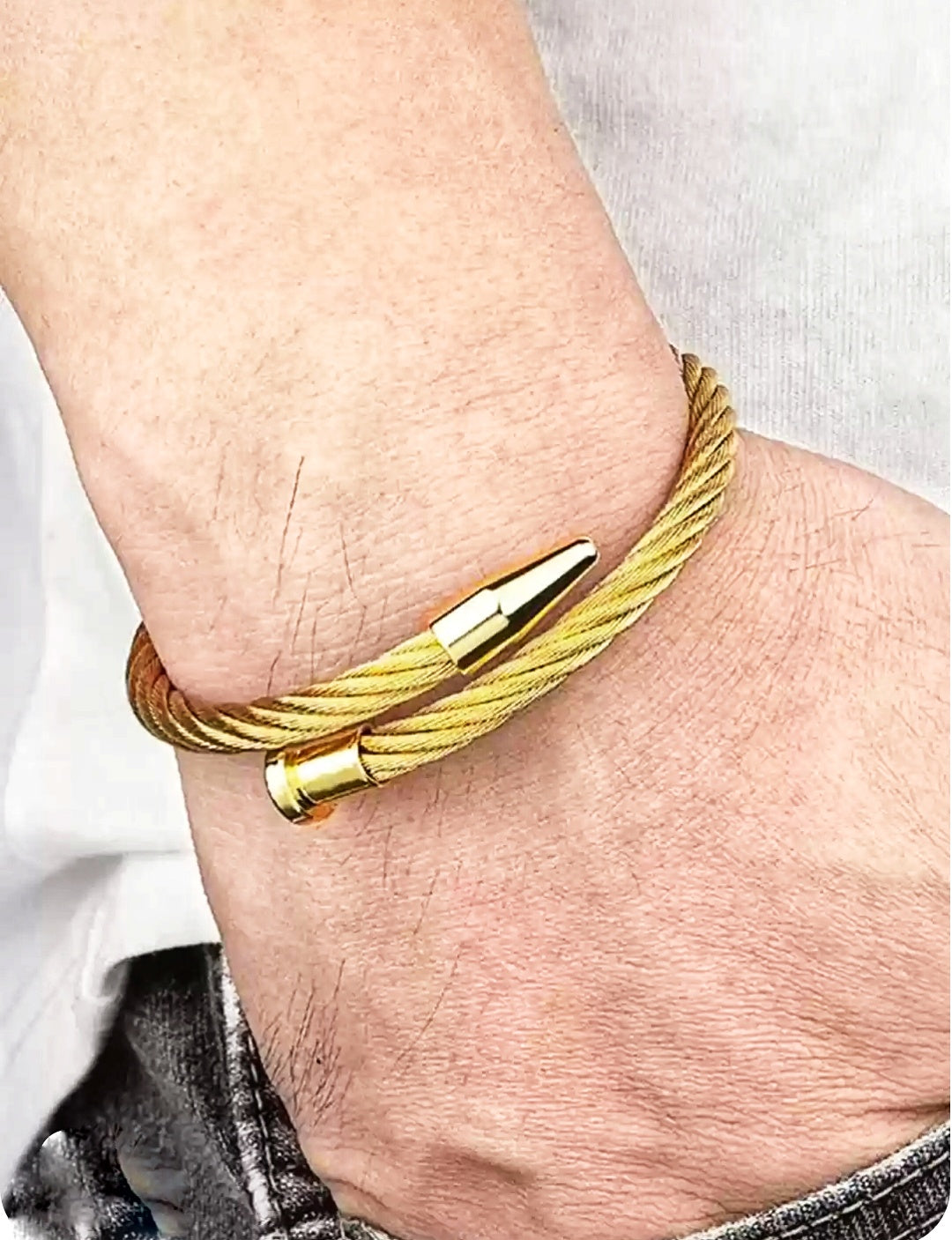 Twist Wire Nail Head Bracelet