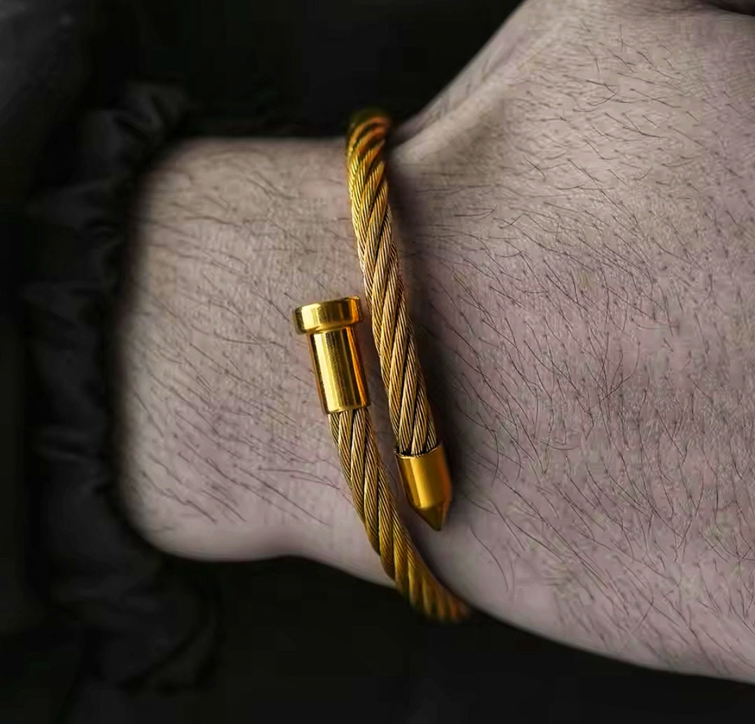 Twist Wire Nail Head Bracelet