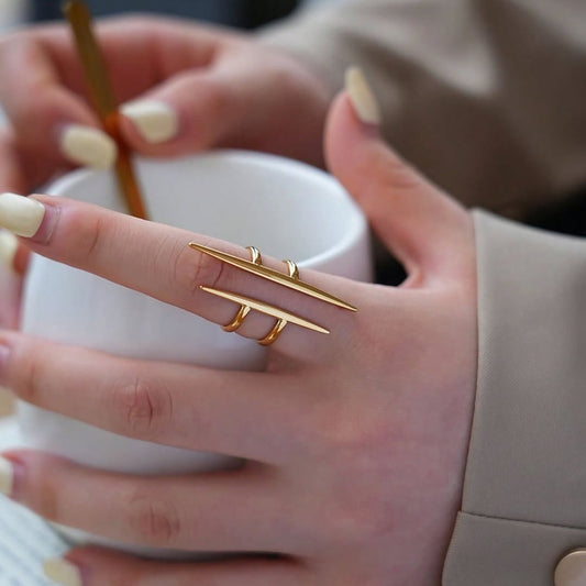Vertical Bar Statement Ring