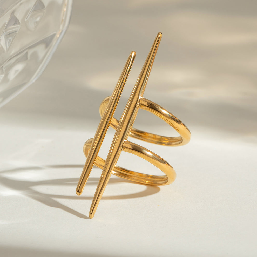 Vertical Bar Statement Ring