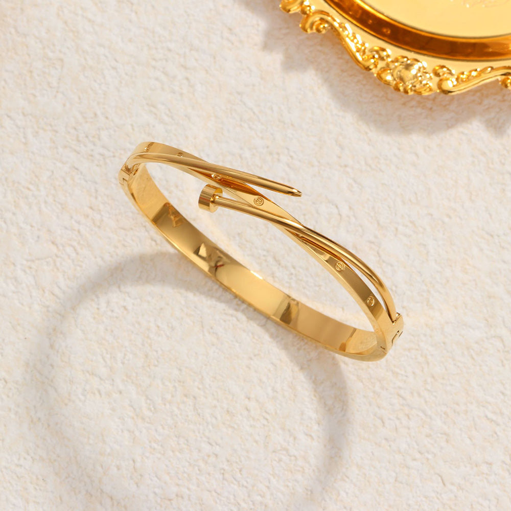 Stacked Nail Head Designer Bracelet