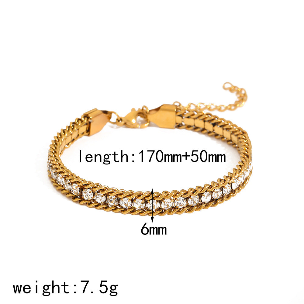 Chunky Dual Link Tennis Bracelet