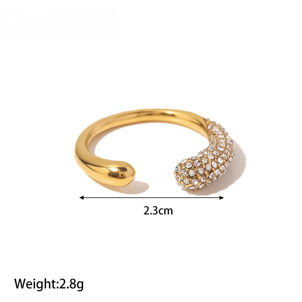 Crystal Encrusted Open Band Ring