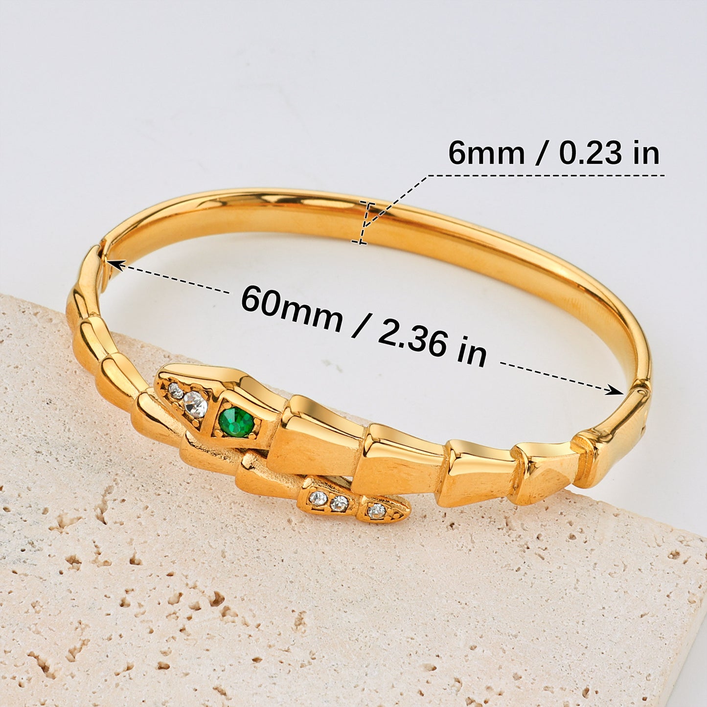 Serpent Luxe Bangle Bracelet