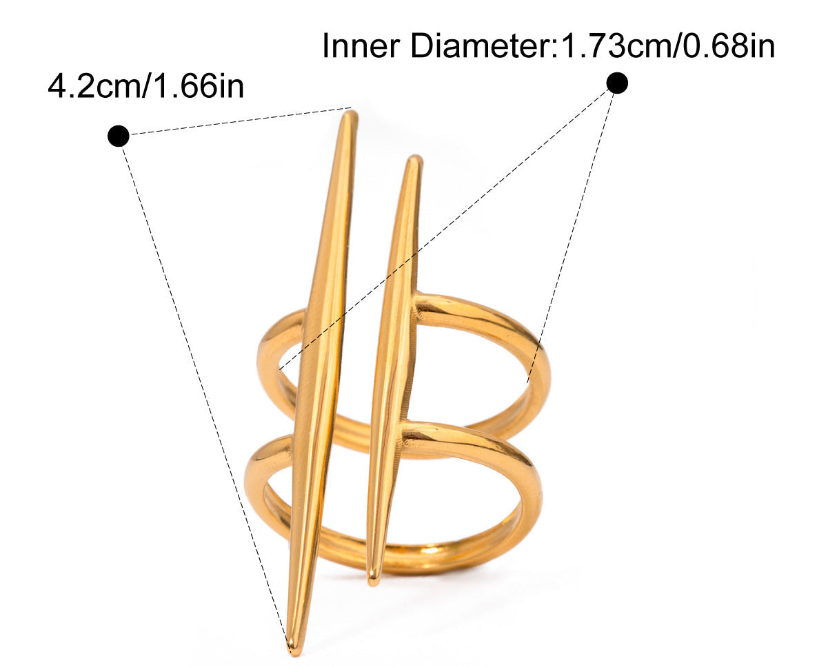 Vertical Bar Statement Ring