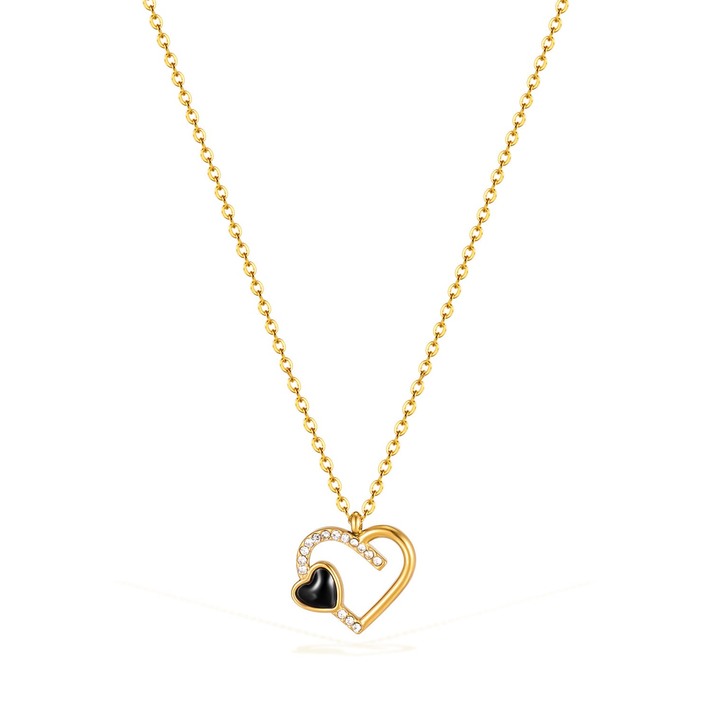 Close up Shot of Tiny Heart Pendant Necklace