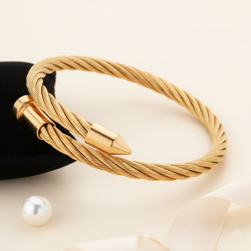 Twist Wire Nail Head Bracelet