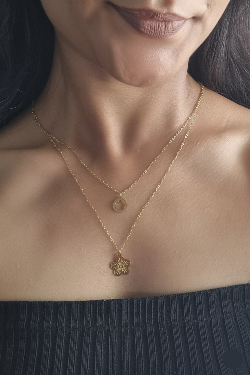 Layered Flower Necklace