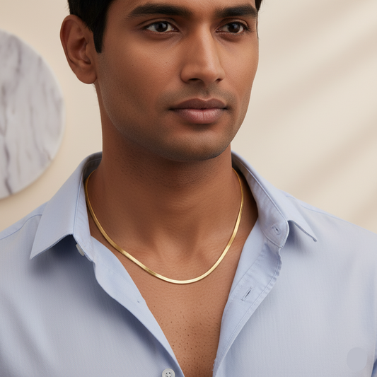 Mens' Flat Snake Chain