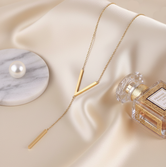 V Shaped Drop Necklace