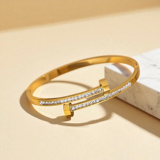 Stainless Steel Studded Nail Bracelet