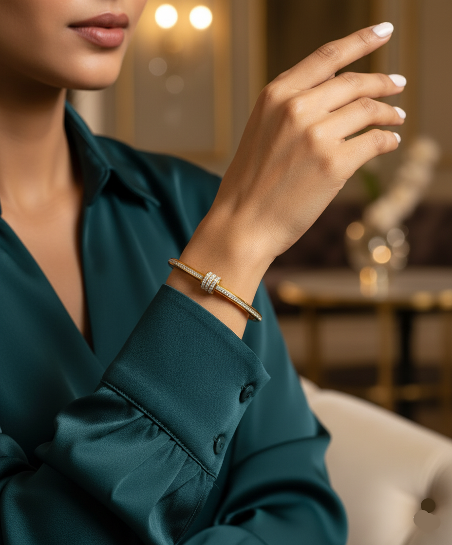 Loop Lustre Studded Bracelet