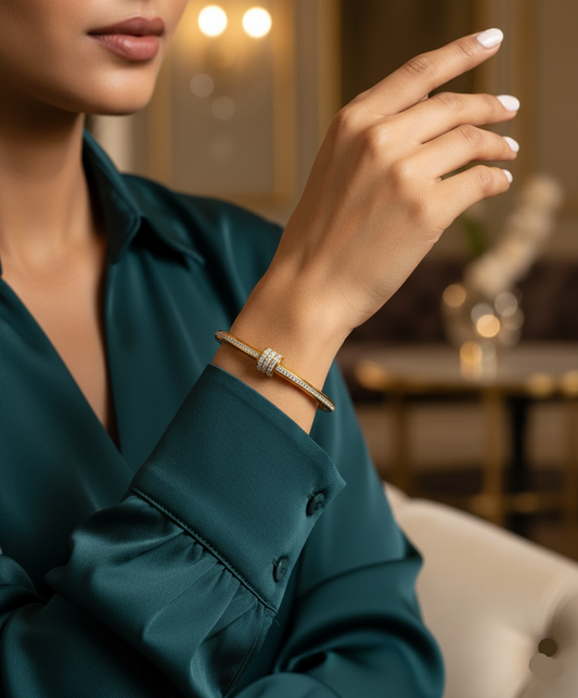 Loop Lustre Studded Bracelet