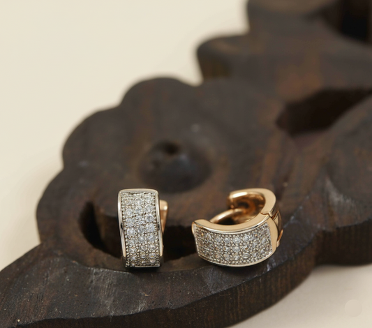 Rose Gold Plated Cubic Zirconia Earring