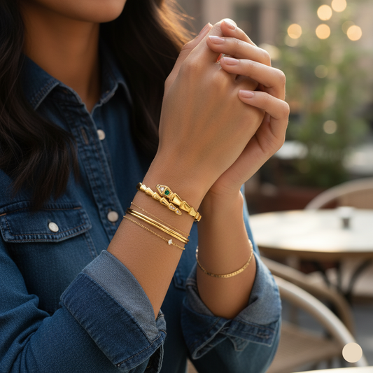 Serpent Luxe Bangle Bracelet