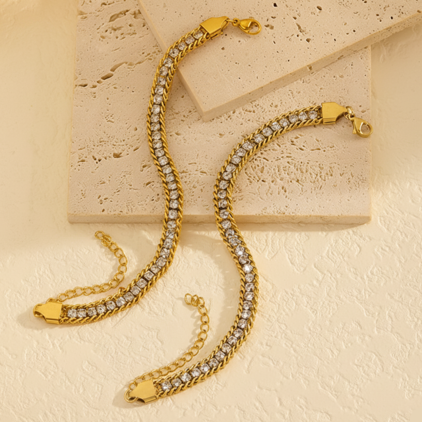 Chunky Dual Link Tennis Bracelet