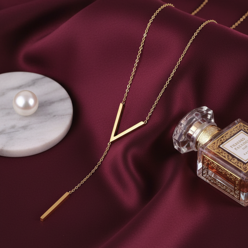 V Shaped Drop Necklace