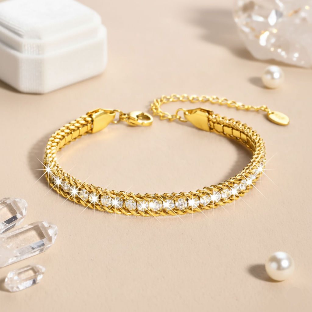 Chunky Dual Link Tennis Bracelet