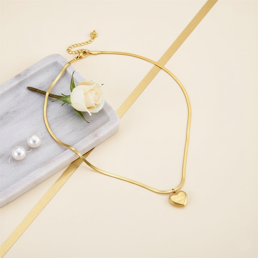 Love You More Snake Chain Necklace