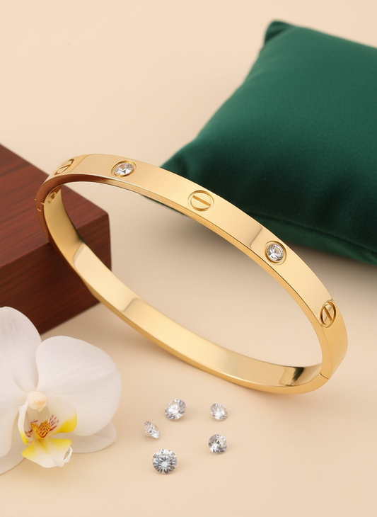 Love Bracelet with Zirconia Stones