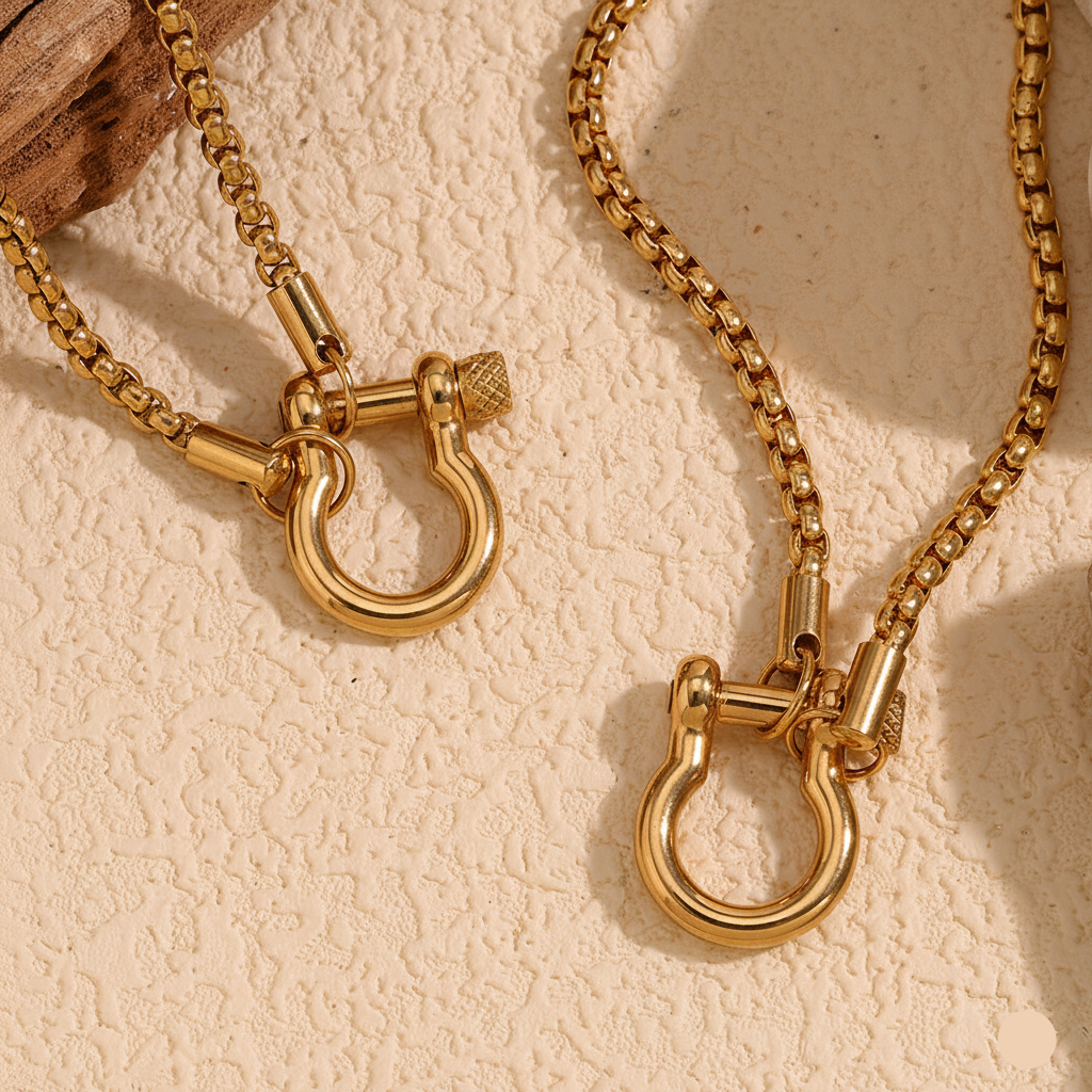 Horseshoe Carabiner Necklace