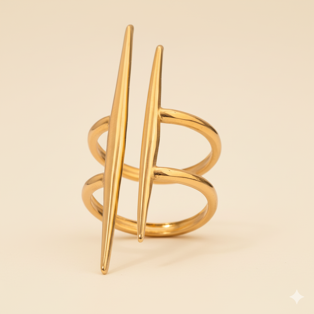 Vertical Bar Statement Ring