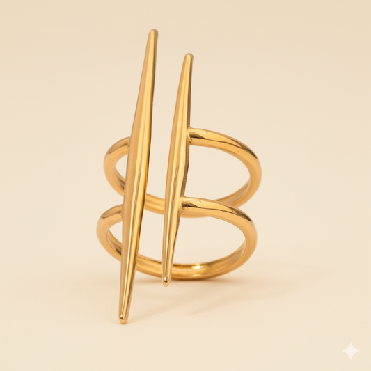 Vertical Bar Statement Ring