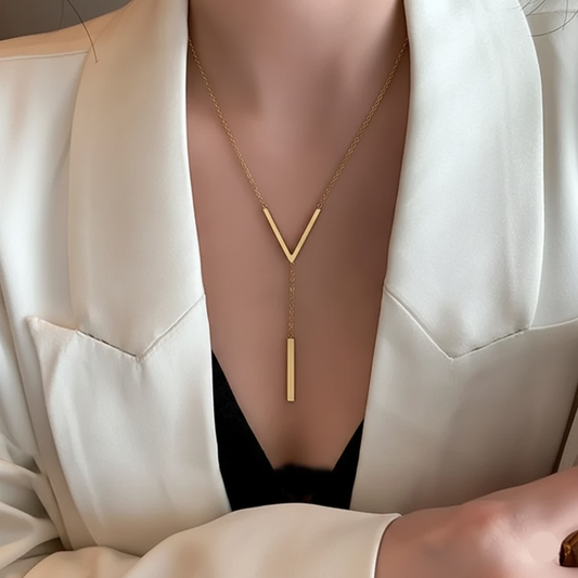 V Shaped Drop Necklace