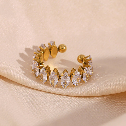 Zircon Diamond Adjustable Ring