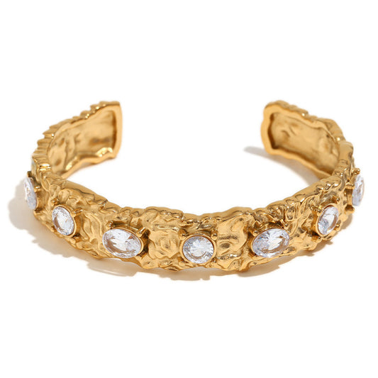 Close up of Royale Crystal Cuff Bangle