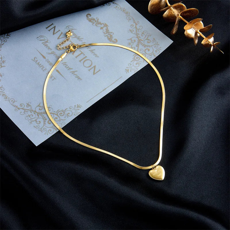 Love You More Snake Chain Necklace