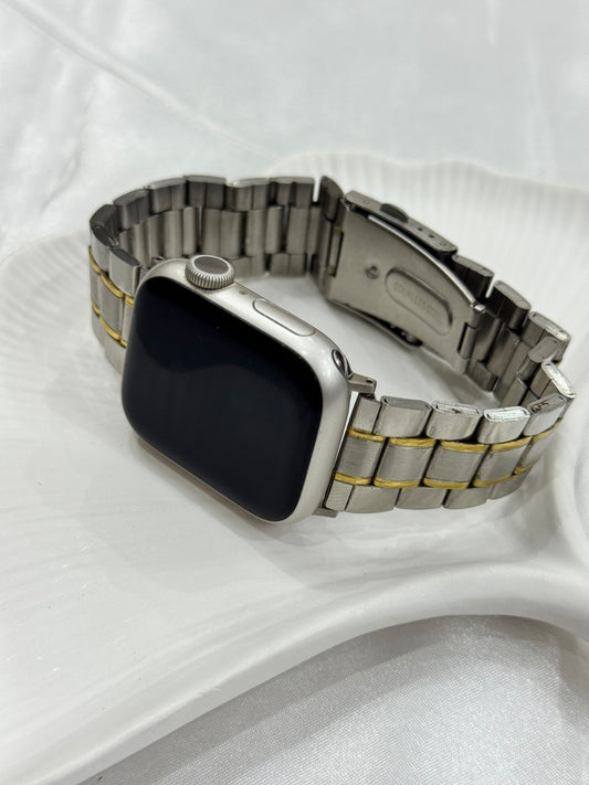 Two-Tone Link Band with watch