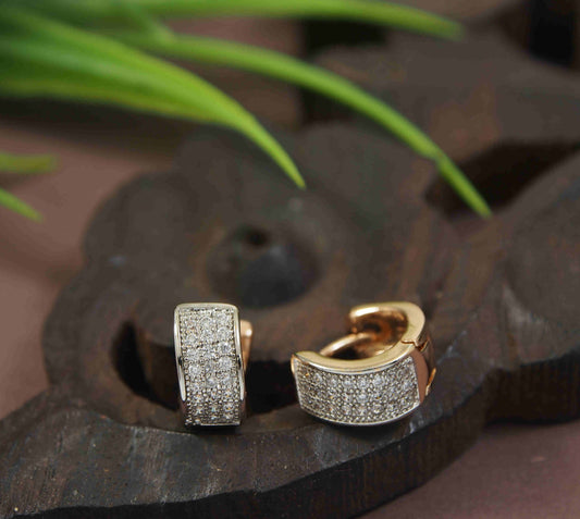 Rose Gold Plated Cubic Zirconia Earring