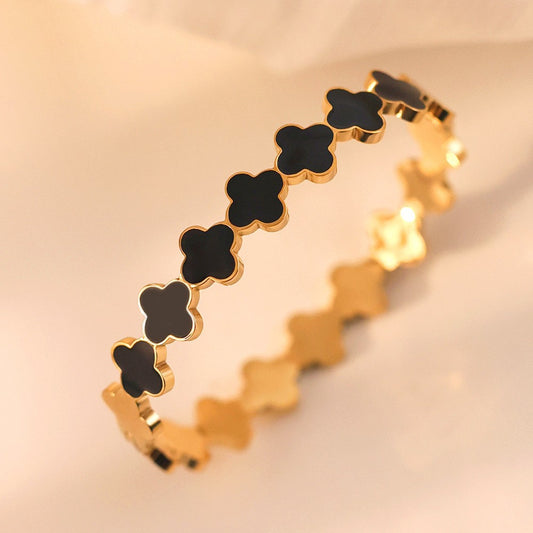 Black Clover Bangle Bracelet
