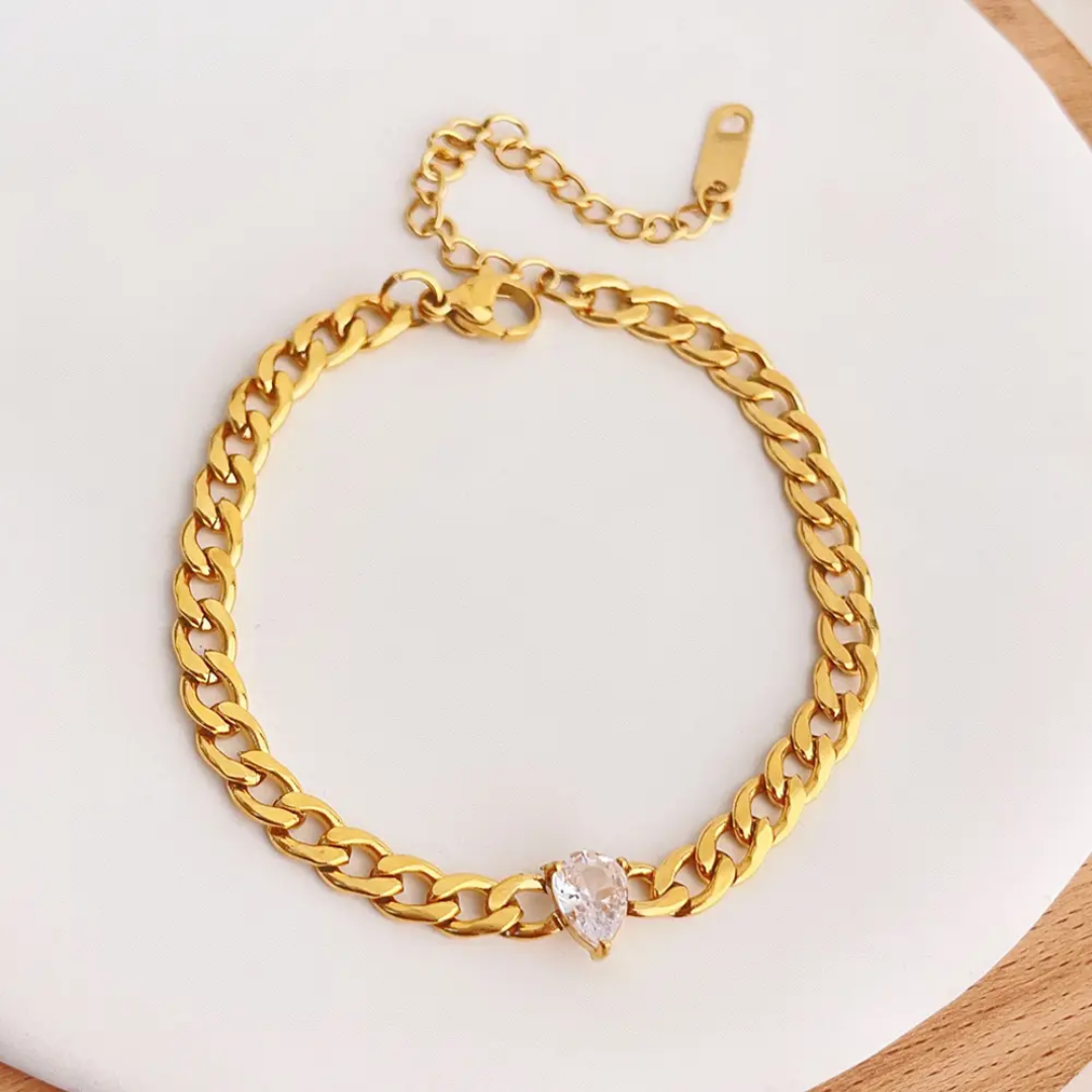 Zircon Link Bracelet