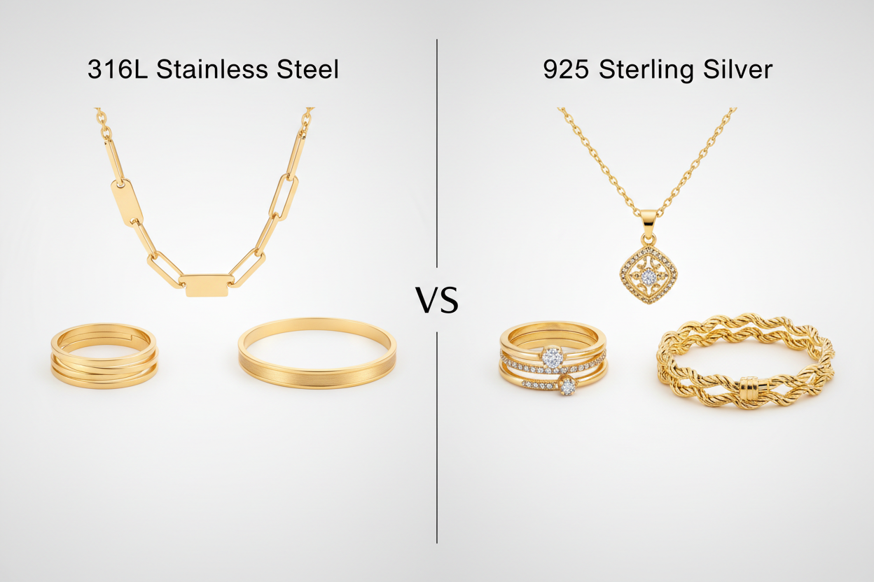 316L Stainless Steel vs 925 Sterling Silver: Best Anti-Tarnish Jewelry ...