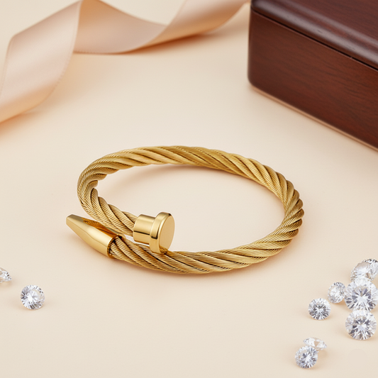 Twist Wire Nail Head Bracelet