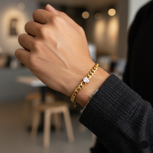 Zircon Link Minimal Bracelet