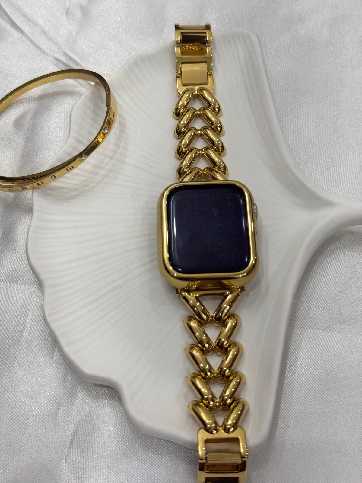 Heart Link Gold Band with watch