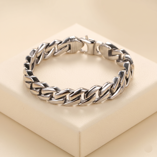 Front View Mens Heavy Curb Streetwear Bracelet
