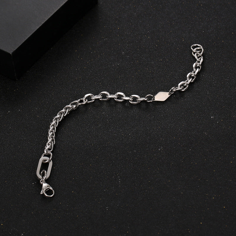 Close up of Mens Mixed Link Bracelet
