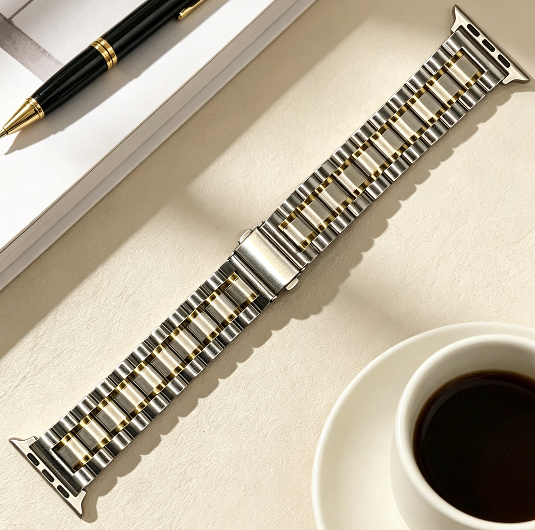 Front view of Two-Tone Link Band